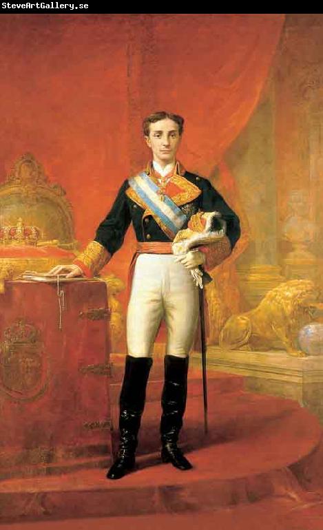 Carlos de Haes Retrato de Alfonso XII con diecisiete anos